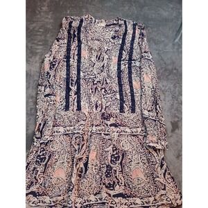 Tiny Anthropologie Women's Medium‎ Geometric Boho Long Sleeve Top Shirt Blouse